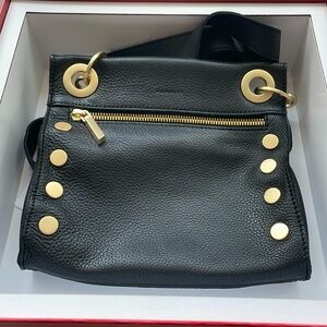 HAMMITT TONY SMALL CROSSBODY BLK W/ BRASS HARDWARE USED ONCE PRISTINE CONDITION